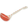 Polish Pottery Ladle 13&quot; Orange Shine