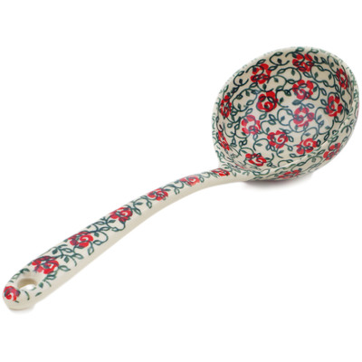 Polish Pottery Ladle 13&quot; Rose Vines UNIKAT