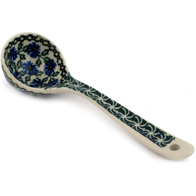 Polish Pottery Ladle 6&quot; Blue Chicory