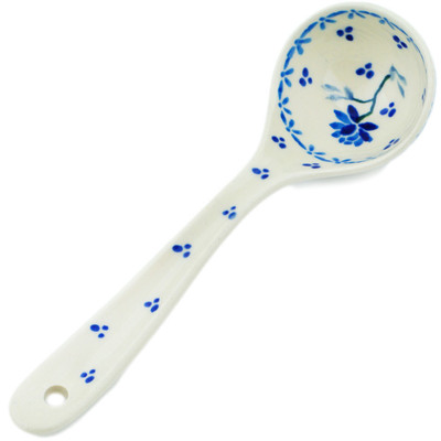 Polish Pottery Ladle 6&quot; Blue Grapevine