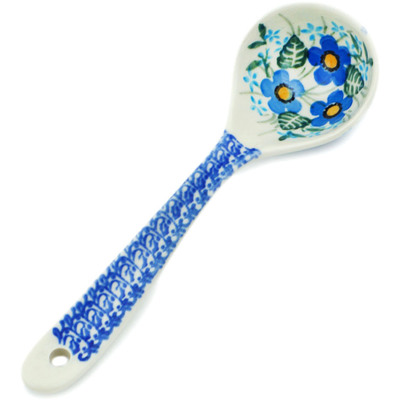 Polish Pottery Ladle 6&quot; Blue Joy