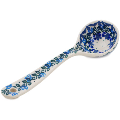 Polish Pottery Ladle 6&quot; Blue Rose Trellis UNIKAT