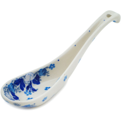 Polish Pottery Ladle 6&quot; Blue Spring