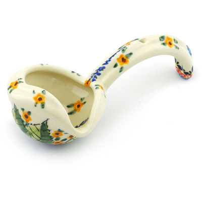Polish Pottery Ladle 6&quot; Spring Splendor UNIKAT