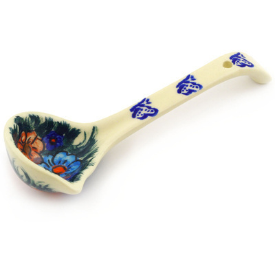 Polish Pottery Ladle 7&quot; Butterfly Splendor UNIKAT