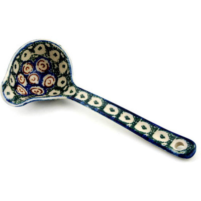 Polish Pottery Ladle 7&quot; Green Apple