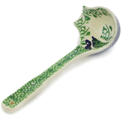 Polish Pottery Ladle 7&quot; Hare In Tall Grass
