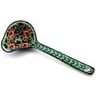 Polish Pottery Ladle 7&quot; Red Rose Buds UNIKAT