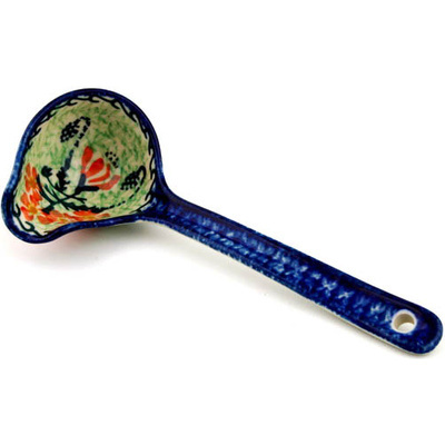 Polish Pottery Ladle 7&quot; Roses Are Red UNIKAT