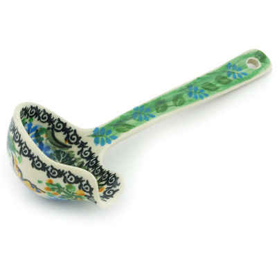 Polish Pottery Ladle 7&quot; Spring Paradise UNIKAT