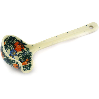 Polish Pottery Ladle 7&quot; Strwaberry Fever