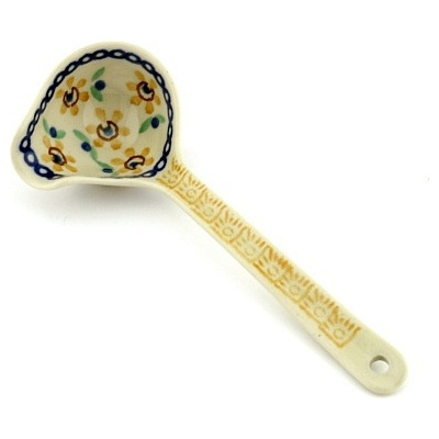 Polish Pottery Ladle 7&quot; Sunshine Kiss