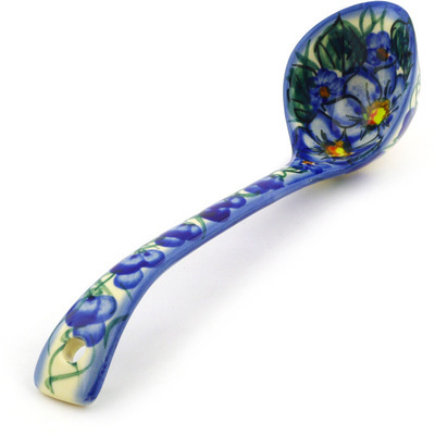 Polish Pottery Ladle 8&quot; Blue Violet UNIKAT