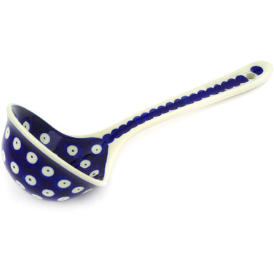 Polish Pottery Ladle 9&quot; Blue Eyes