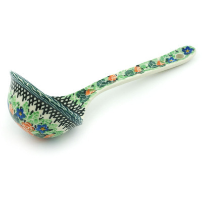 Polish Pottery Ladle 9&quot; Rose Emporium UNIKAT