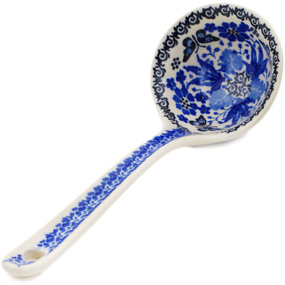 Polish Pottery Ladle 9&quot; Royal Garden UNIKAT