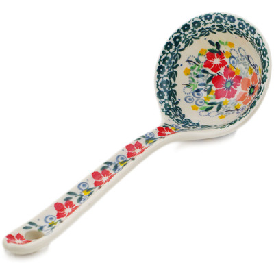 Polish Pottery Ladle 9&quot; Summer Joy UNIKAT
