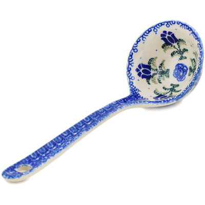 Polish Pottery Ladle 9&quot; Tulip Motif UNIKAT