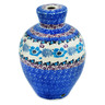 Polish Pottery Lamp Base 6&quot; Blooming Blues