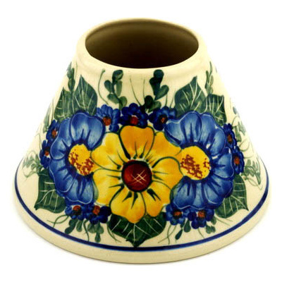 Polish Pottery Lamp Shade 6&quot; Country Drive
