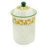 Polish Pottery Large Canister 11&quot; Peaceful Periwinkle UNIKAT