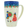 Polish Pottery Latte Mug A Flower Fairytale UNIKAT