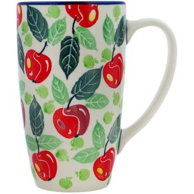 Polish Pottery Latte Mug Apple Picking