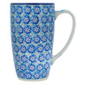 Polish Pottery Latte Mug Azul Field