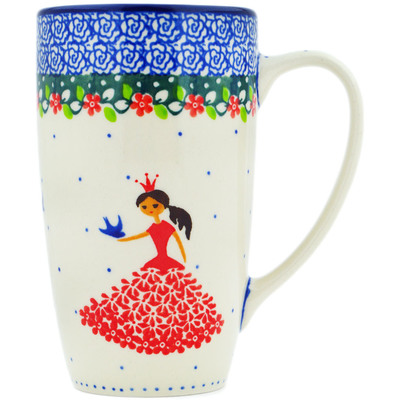 Polish Pottery Latte Mug Bird Princess