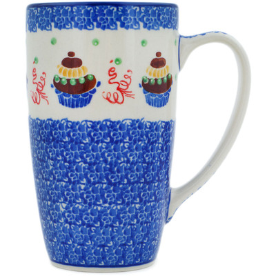 Polish Pottery Latte Mug Birthday Cupcakes
