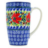 Polish Pottery Latte Mug Blooming Daisies UNIKAT