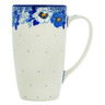 Polish Pottery Latte Mug Blue Spring