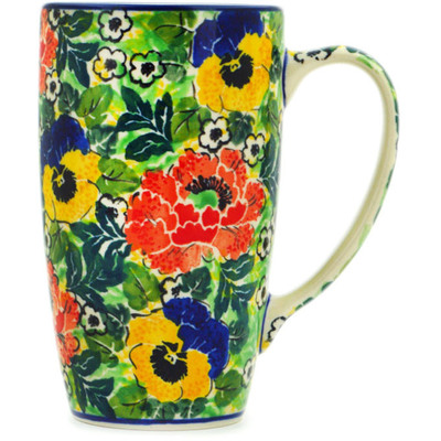 Polish Pottery Latte Mug Breathtaking UNIKAT