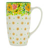 Polish Pottery Latte Mug Bright Spring UNIKAT