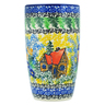 Polish Pottery Latte Mug Cabin Meadow UNIKAT