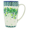 Polish Pottery Latte Mug Evergreen Wreath