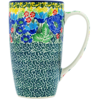 Polish Pottery Latte Mug Garden Of Eve UNIKAT