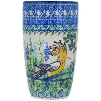 Polish Pottery Latte Mug Hoopoe Dudek UNIKAT