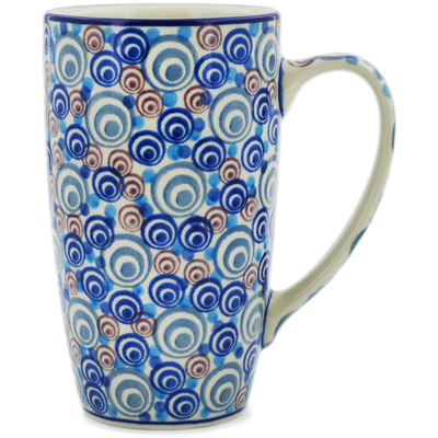Polish Pottery Latte Mug Hypnotized UNIKAT