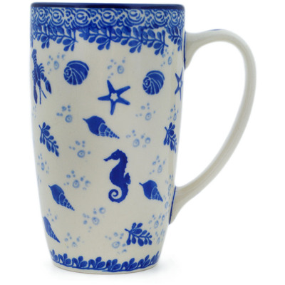 Polish Pottery Latte Mug Marine Life