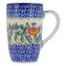 Polish Pottery Latte Mug Open Fields