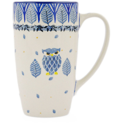 Polish Pottery Latte Mug Pastel Hooter