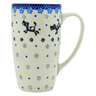 Polish Pottery Latte Mug Playing Pups