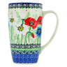 Polish Pottery Latte Mug Polish Wildflowers UNIKAT