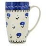 Polish Pottery Latte Mug Poppies In The Snow