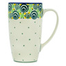 Polish Pottery Latte Mug Radiant Rounds