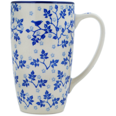 Polish Pottery Latte Mug Snow Season
