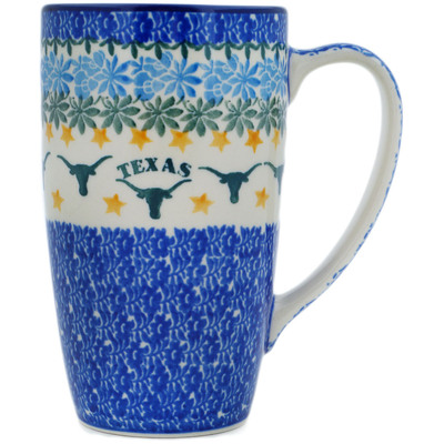 Polish Pottery Latte Mug Texas State