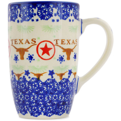 Polish Pottery Latte Mug Texas State
