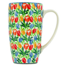 Polish Pottery Latte Mug Tulip Cascade UNIKAT